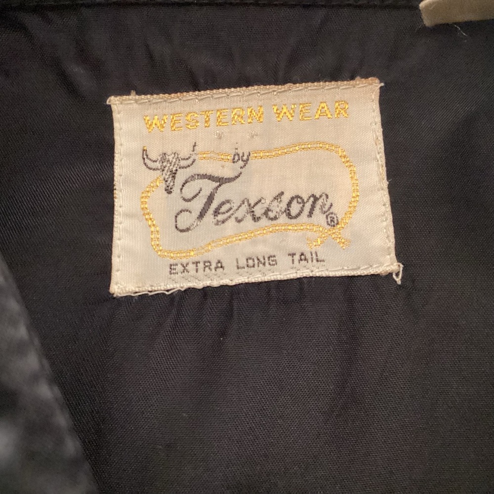 Vintage Western Wear by Texson Men's Black Satin Shirt with Embroidery Roses - Picture 12 of 16